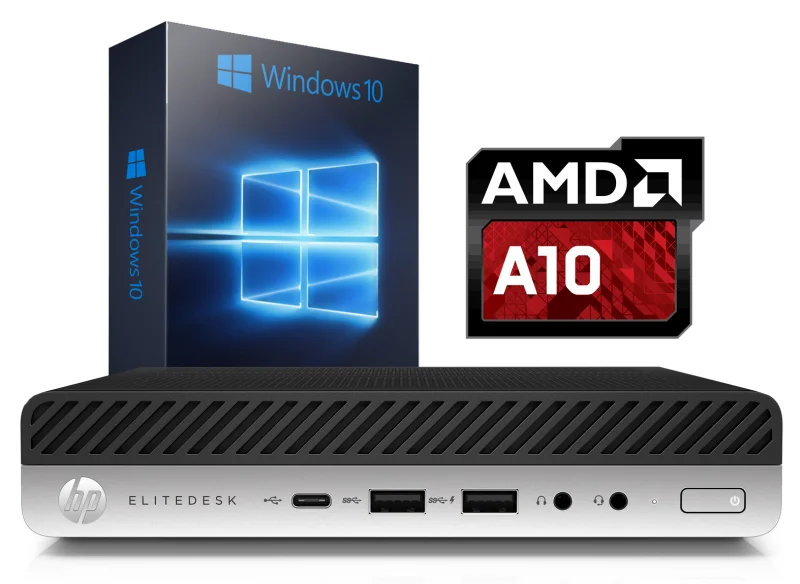 Mini komputer HP 705 G4 A10 9700E 8GB DDR4 128GB NVMe m.2 Win10H klasa B