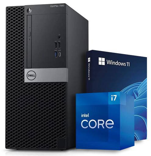 Wydajny komputer Dell 7060 MT i7 8700 16GB DDR4 256GB NVMe Win11H klasa A-