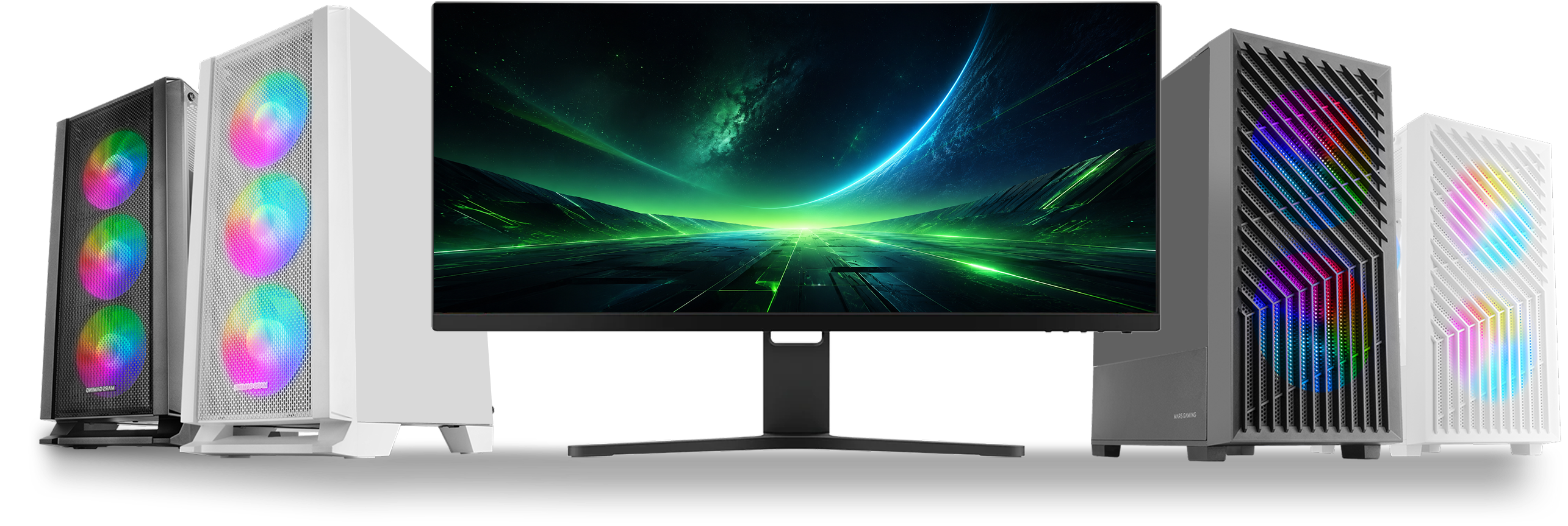 Komputery gamingowe i monitor