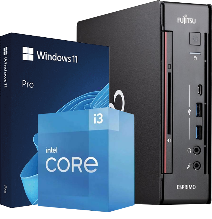 Mini počítač Fujitsu Esprimo Q958 USDT i3 8100 8/240GB Win11P kl